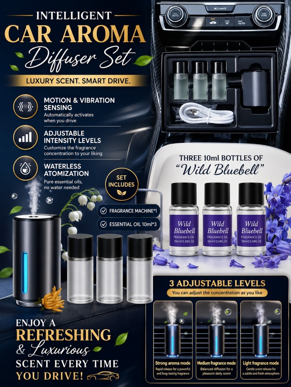 Intelligent Car Aroma Diffuser Set - Picture 1 of 8